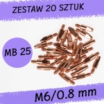 20x Końcówka prądowa MB25 0.8 mm
