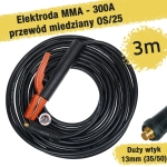Przewód elektrodowy 3m - duży wtyk do 300A