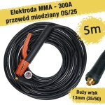 Przewód elektrodowy 5m - duży wtyk do 300A