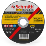 Schmith S411-01 INOX 125×1,0 – tarcza do cięcia stali nierdzewnej 1 szt.