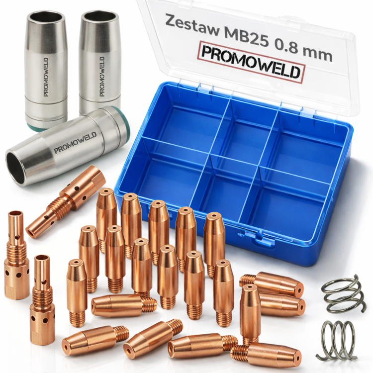 Zestaw części uchwytu MIG MB25 0.8 mm BOX