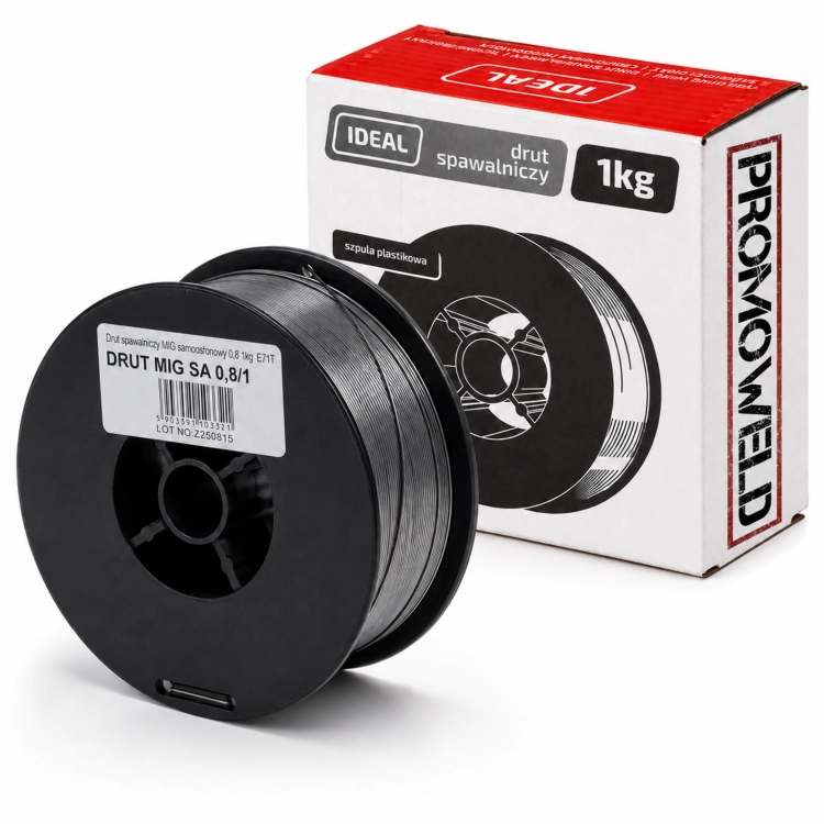 Drut spawalniczy samoosłonowy FLUX 0,8mm 1kg E71T-GS D100 bez gazu